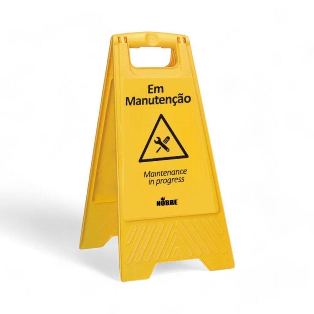 Placa De Sinalização Em Manutenção Dobrável - Segurança E Visibilidade Aumentada!