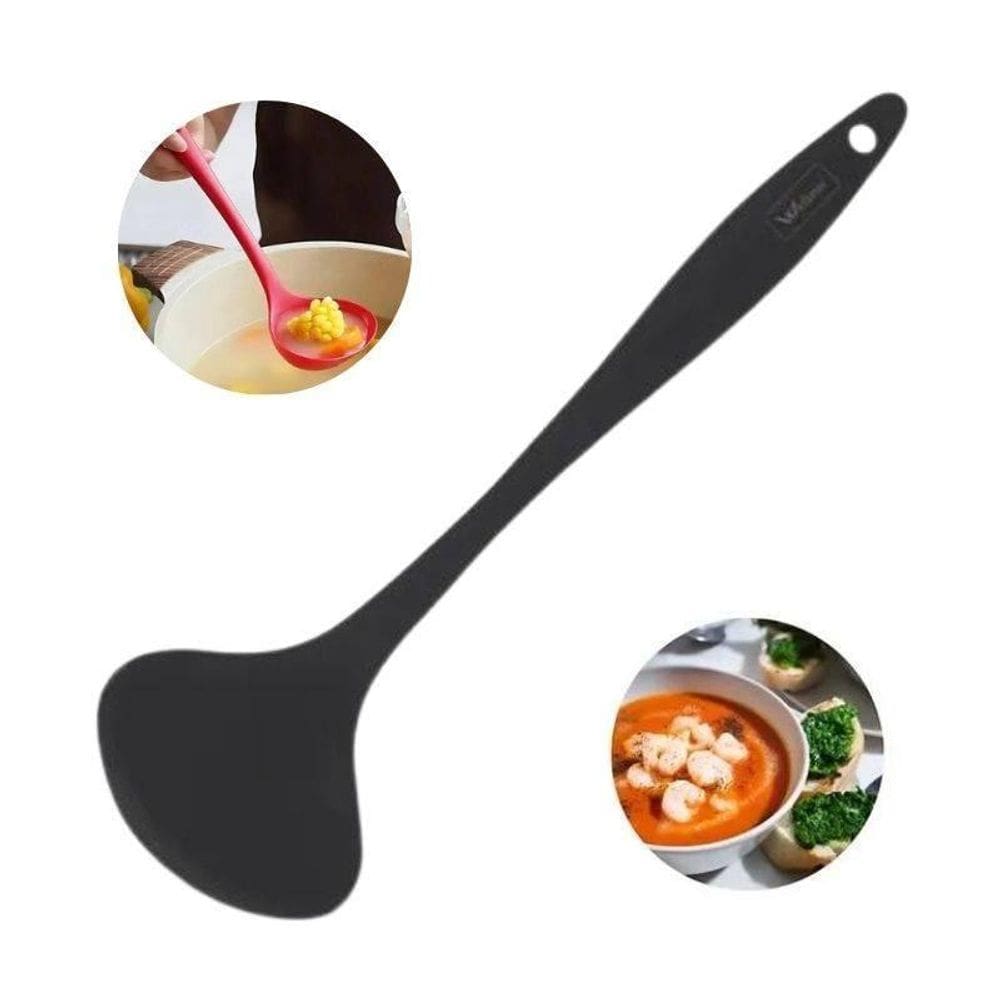 Concha Feijão Preta 28Cm De Silicone Flexível Livre De Bpa