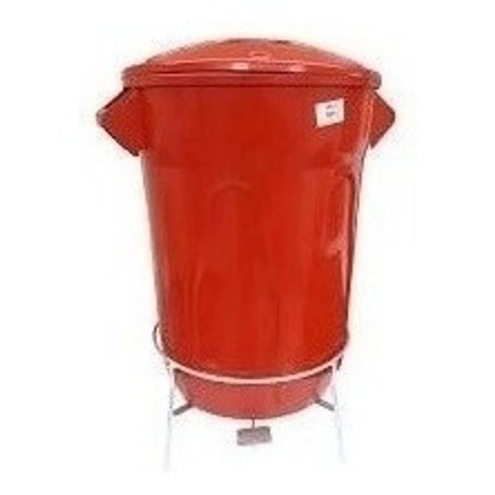 Cesto Lixeira Plástico Pedal Com Armação Em Aço 100 Litros