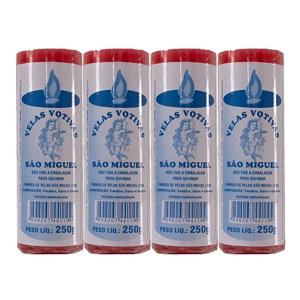 Velas 7 Dias Coloridas 250Gr  Kit Com 4 Uni