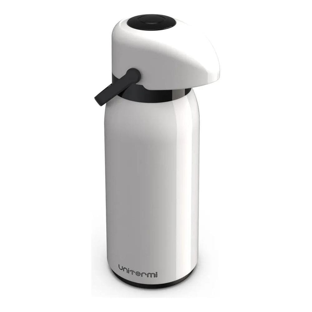 Garrafa Térmica Verona Pressão Ampola De Vidro 1L Branca Uni