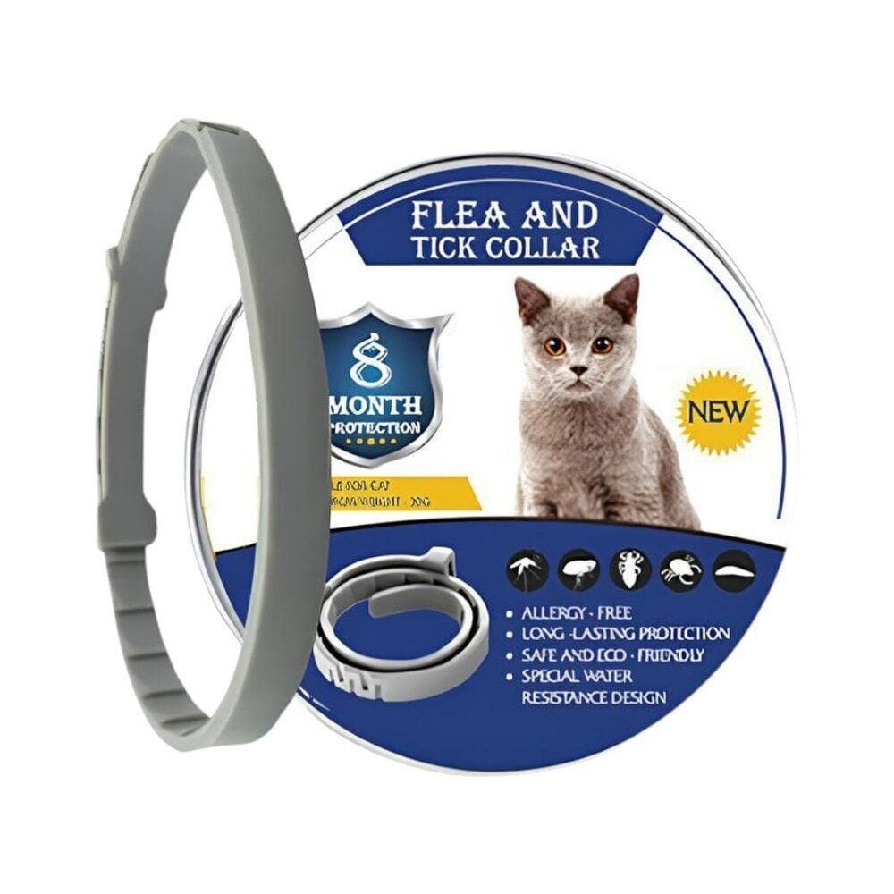 Coleira Antipulgas Ajustável Para Gatos - Proteção Natural Com óleo Essencial E Caixa De Alumínio