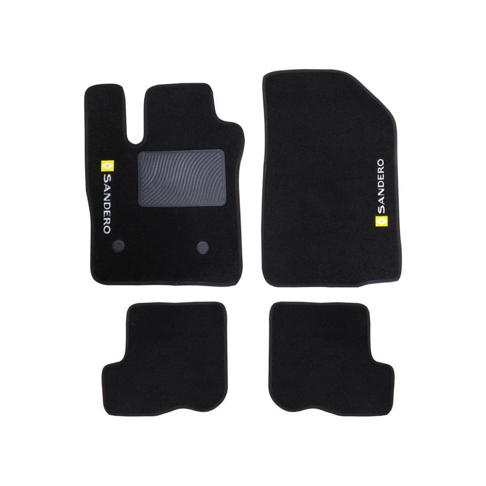 Kit Tapete Carpete Renault Sandero 2015 Até 2019 Preto