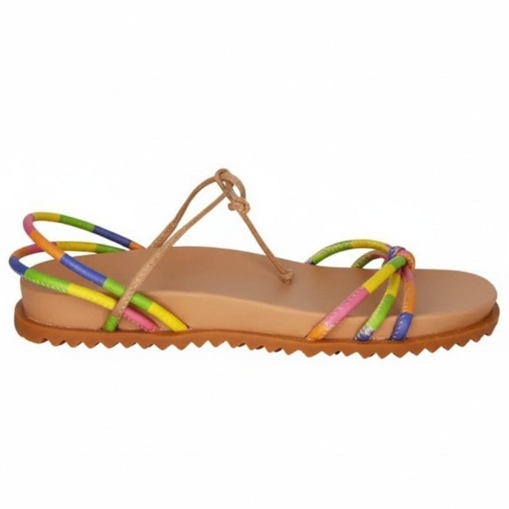 Sandalia Papete Feminina Maria Flor Com Amarração 202349