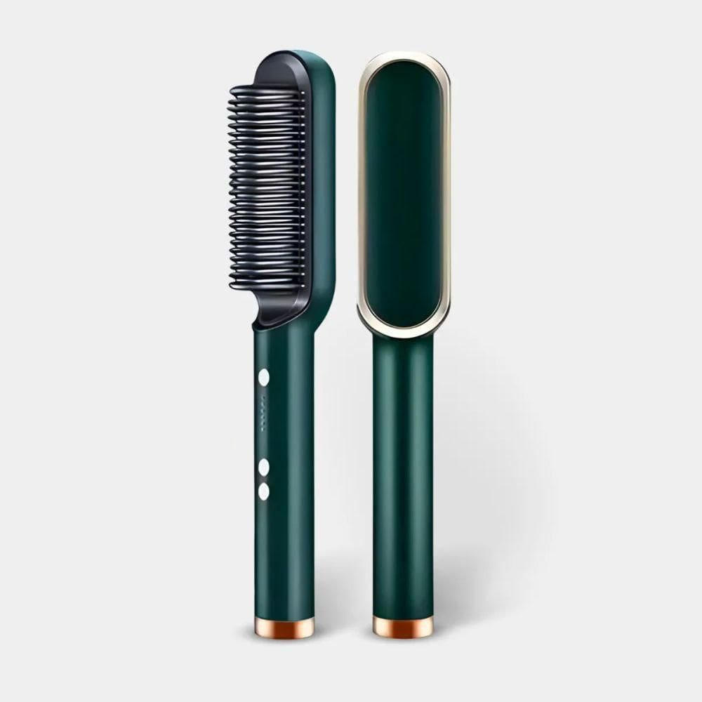 Escova Pente Alisadora Profissional Verde – Tecnologia, Beleza E Praticidade Em Cada Fio - Bivolt