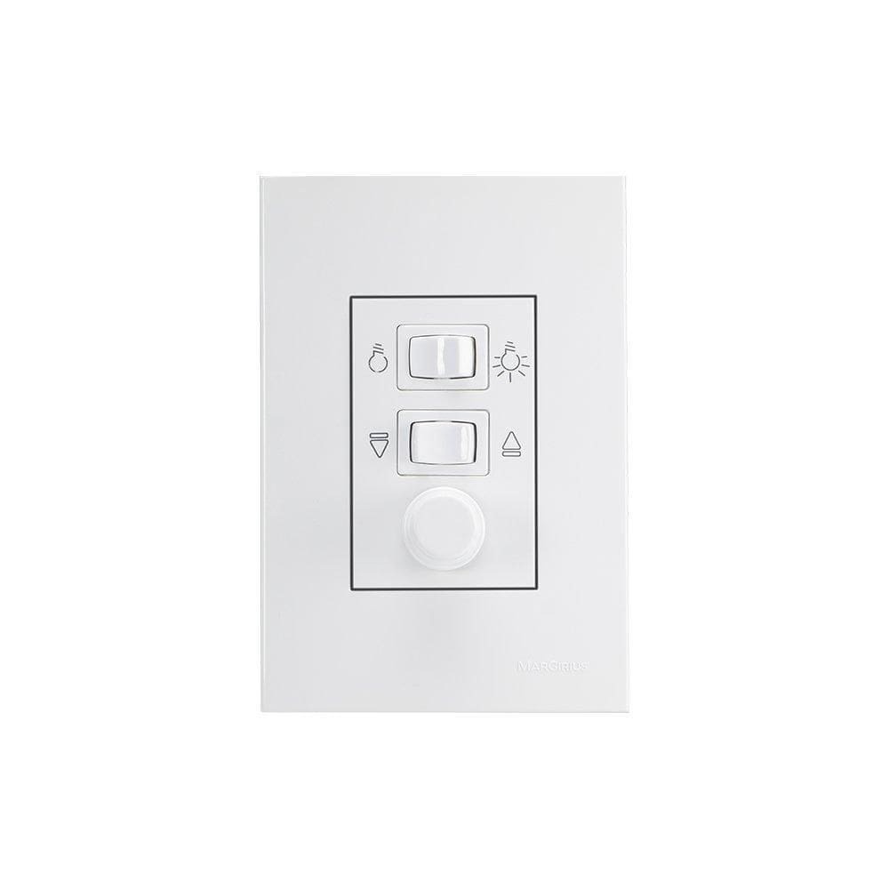 Controle Ventilador Margirius Sleek Dimmer Placa 4X2 Bivolt