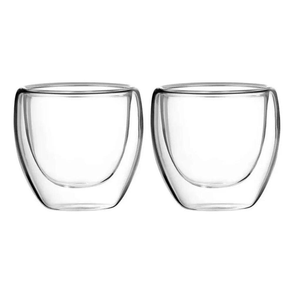 10X Copos De Vidro Borossilicato Duplo 80Ml Nespresso 2 Uni