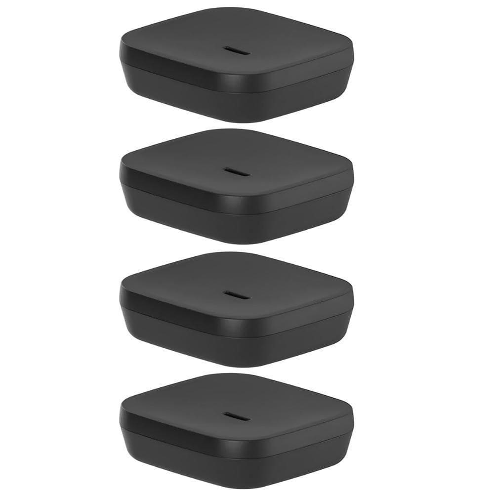 4X Saboneteira De Pia Bancada Lavabo Banheiro Ou Aura Preto