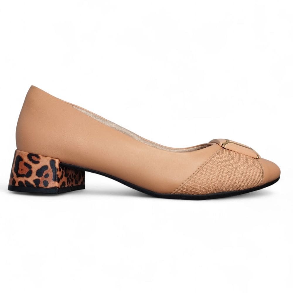 Scarpin Comfortflex Ultraconforto Fivela Salto Bloco 2295403