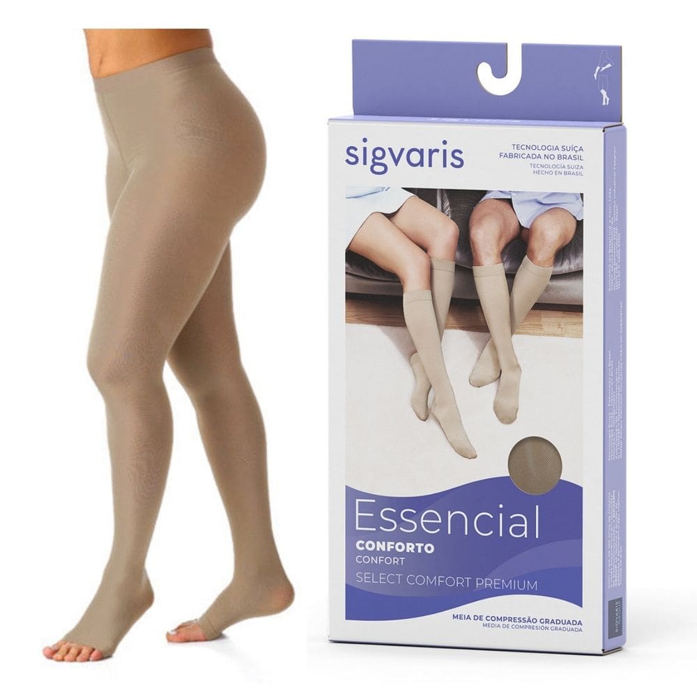 Meia Calça Sigvaris Select Comfort Premium Compressão 20-30mmhg Cor Natural