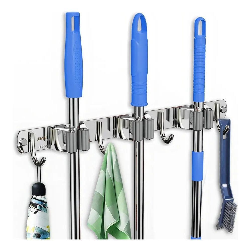 2X Suporte Para Pendurar Vassoura  Lumai De Aço Inox