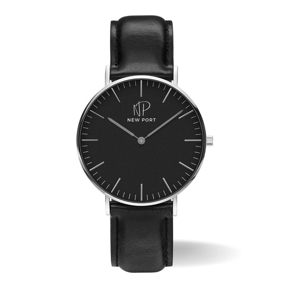 Relógio Masculino Pulseira De Couro Riverside Minimalista 40mm New Port