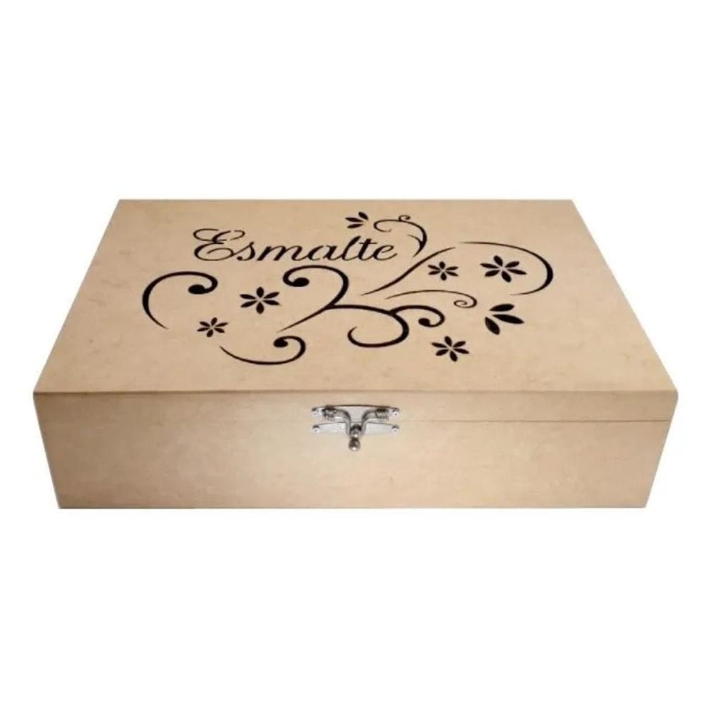 3X Caixa/Estojo Organizador Porta Esmalte Divisórias Manicur