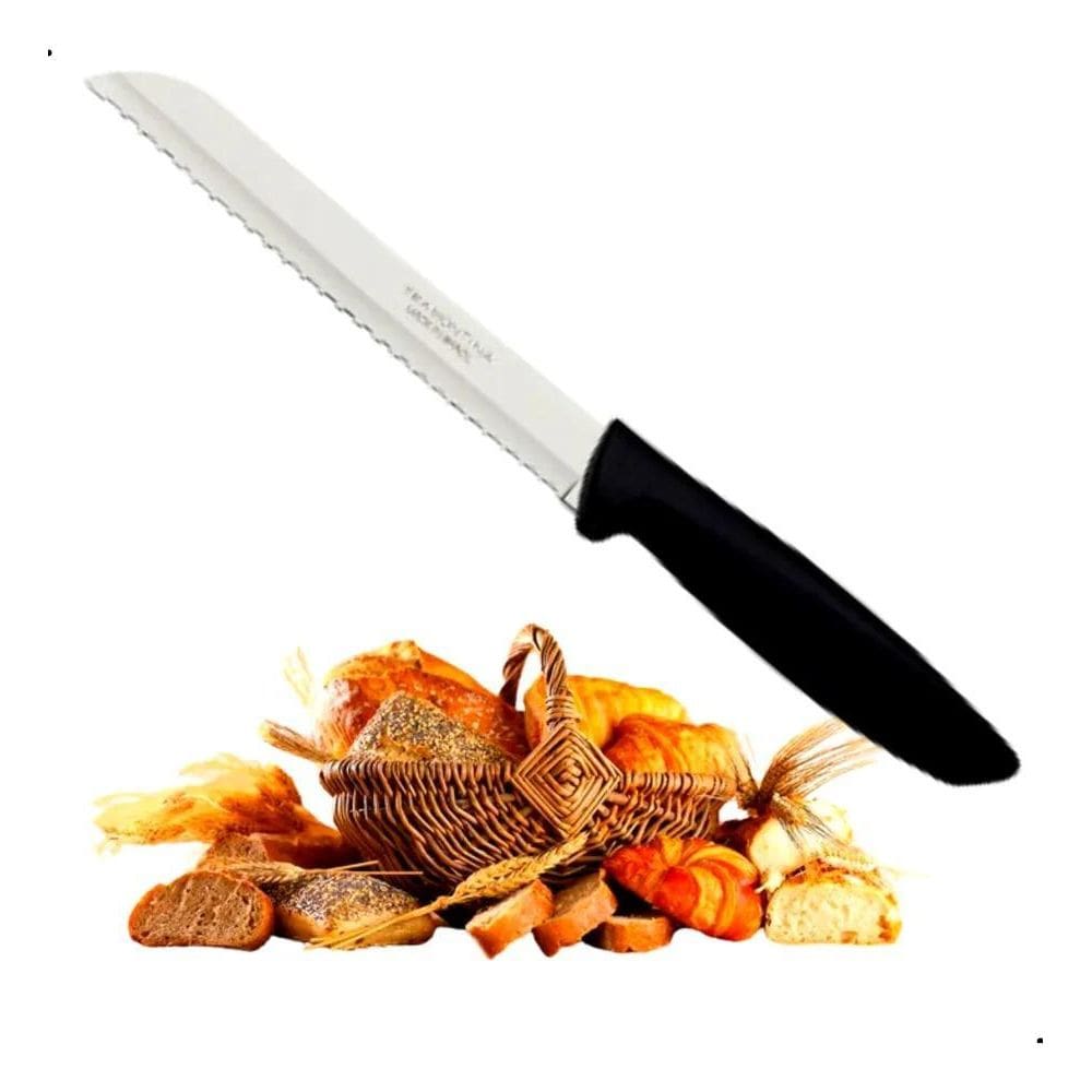 2X Faca De Serra Inox Grande Para Cortar Pão Bolo Serrilhada