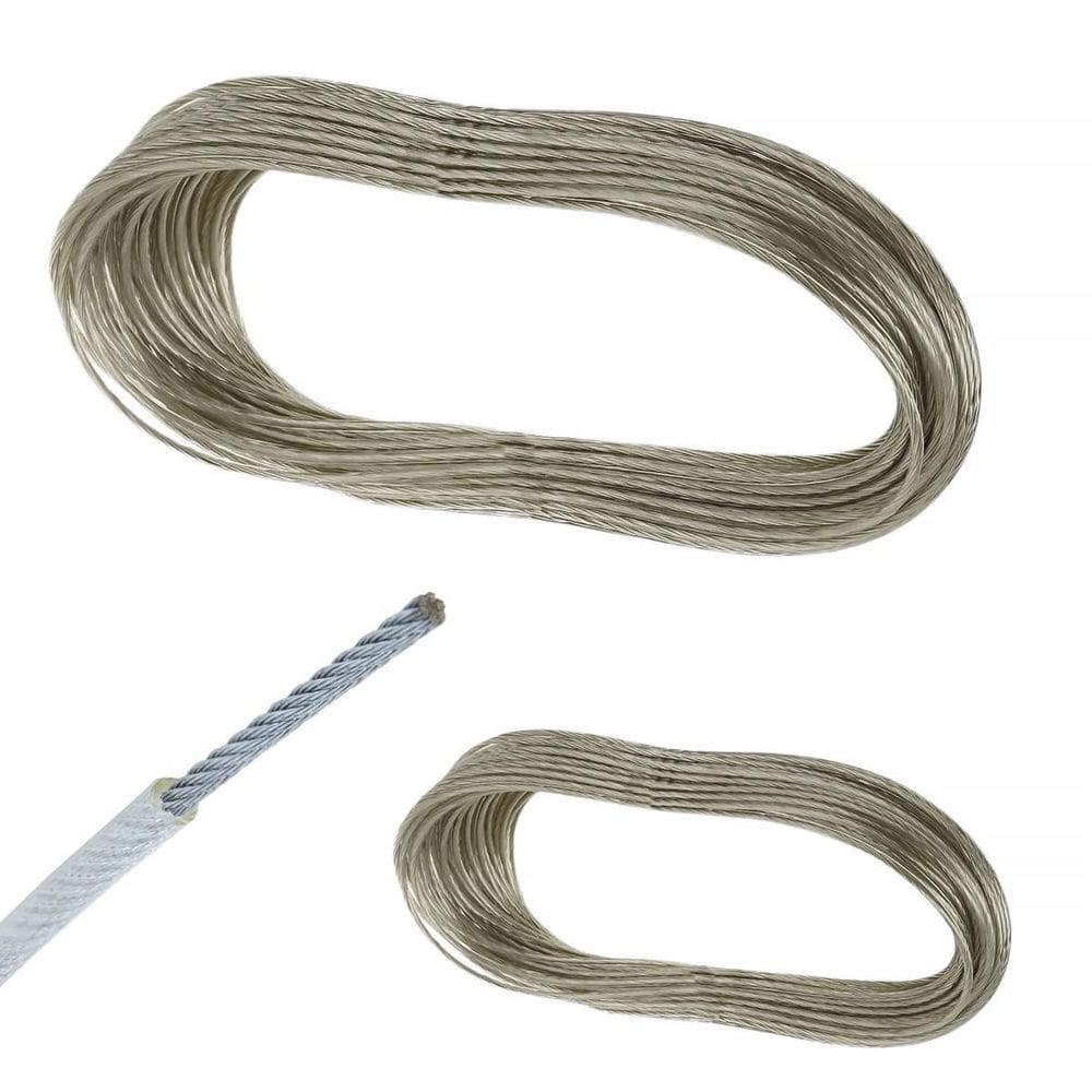 2Un Varal Cabo Aço Revestido Corda 2X10M Parede E Teto