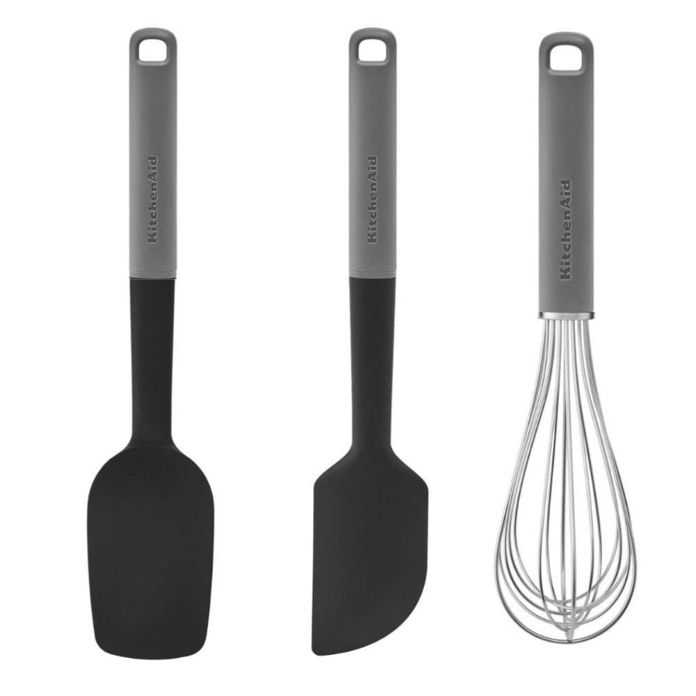 Jogo Espátula Pão Duro Clássica e Fouet Cinza KitchenAid