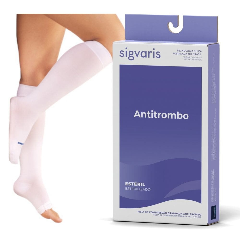 Meia 3/4 Sigvaris Anti trombo 18-23mmhg Sem Ponteira
