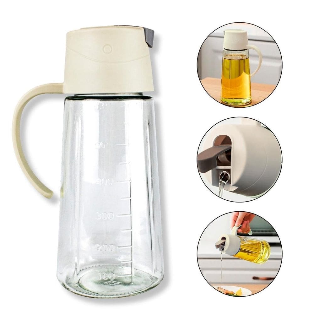 Jarra Dosadora Vidro 630Ml Azeite Cozinha Gourmet Utensílio