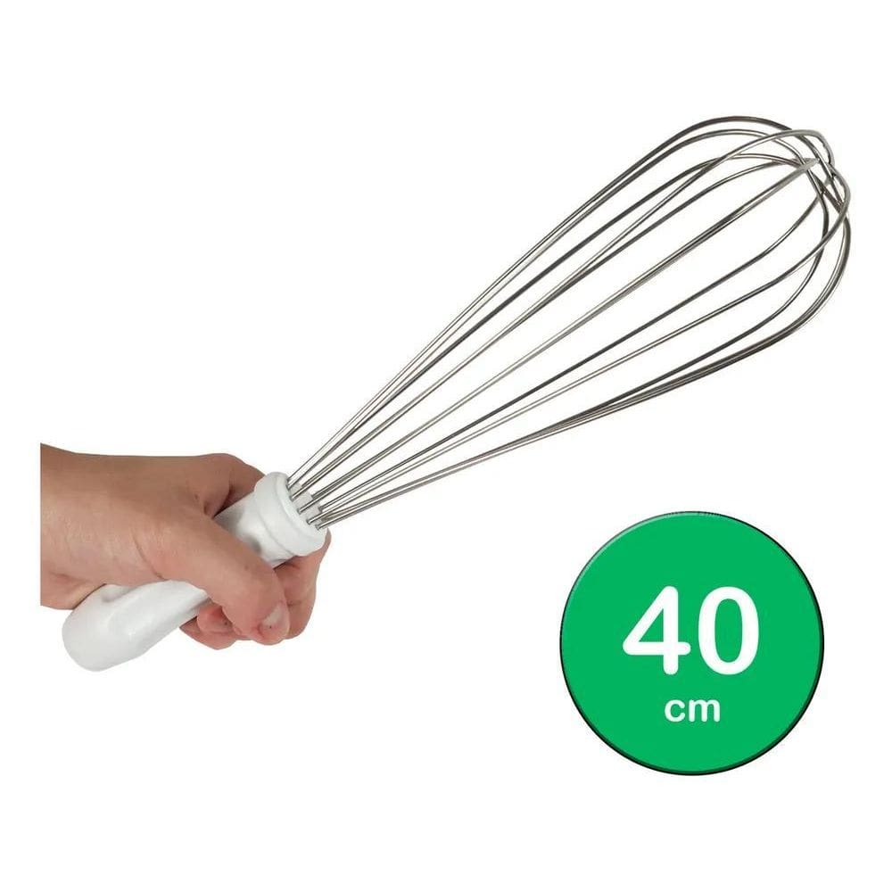 Batedor Tipo Pera 40Cm Bater Cremes Coberturas Doces Solrac