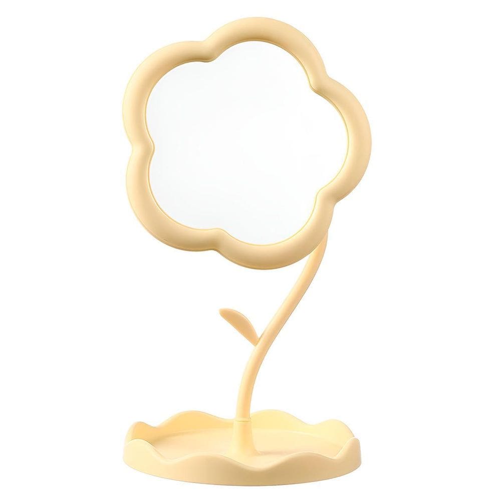 Espelho De Mesa Maquiagem Formato Flor Decorativo Cor:Pink