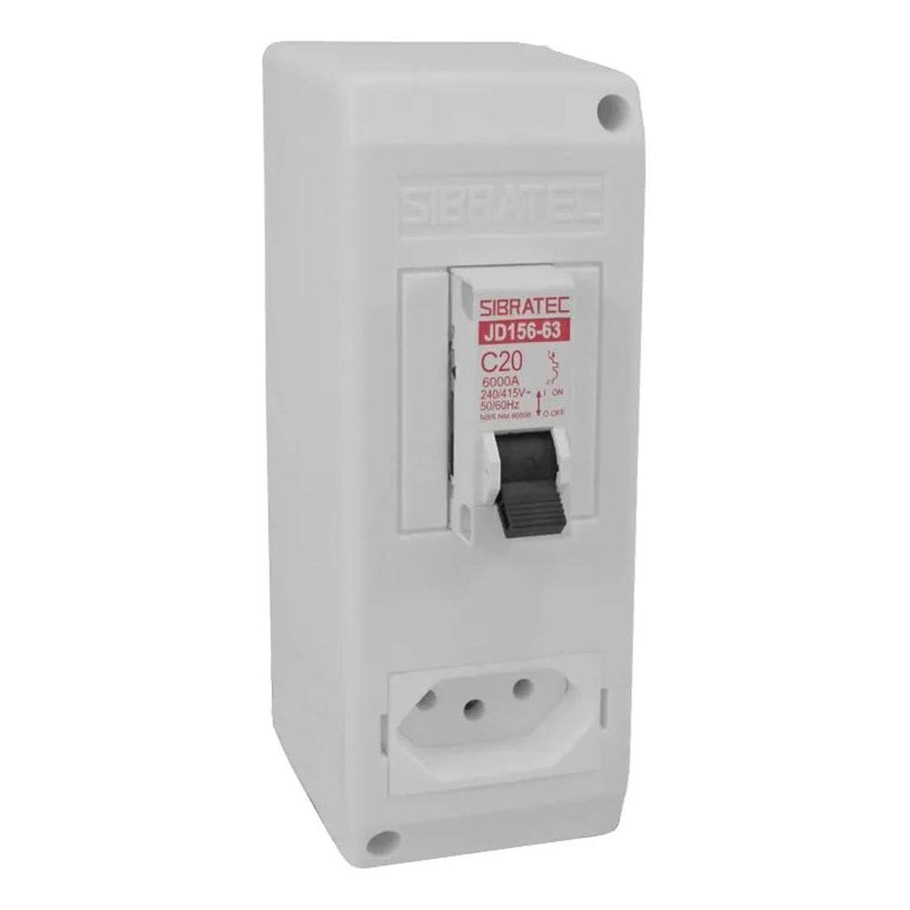 3X Caixa Sobrepor Ar-Condicionado Disjuntor Mono 20A Tomada