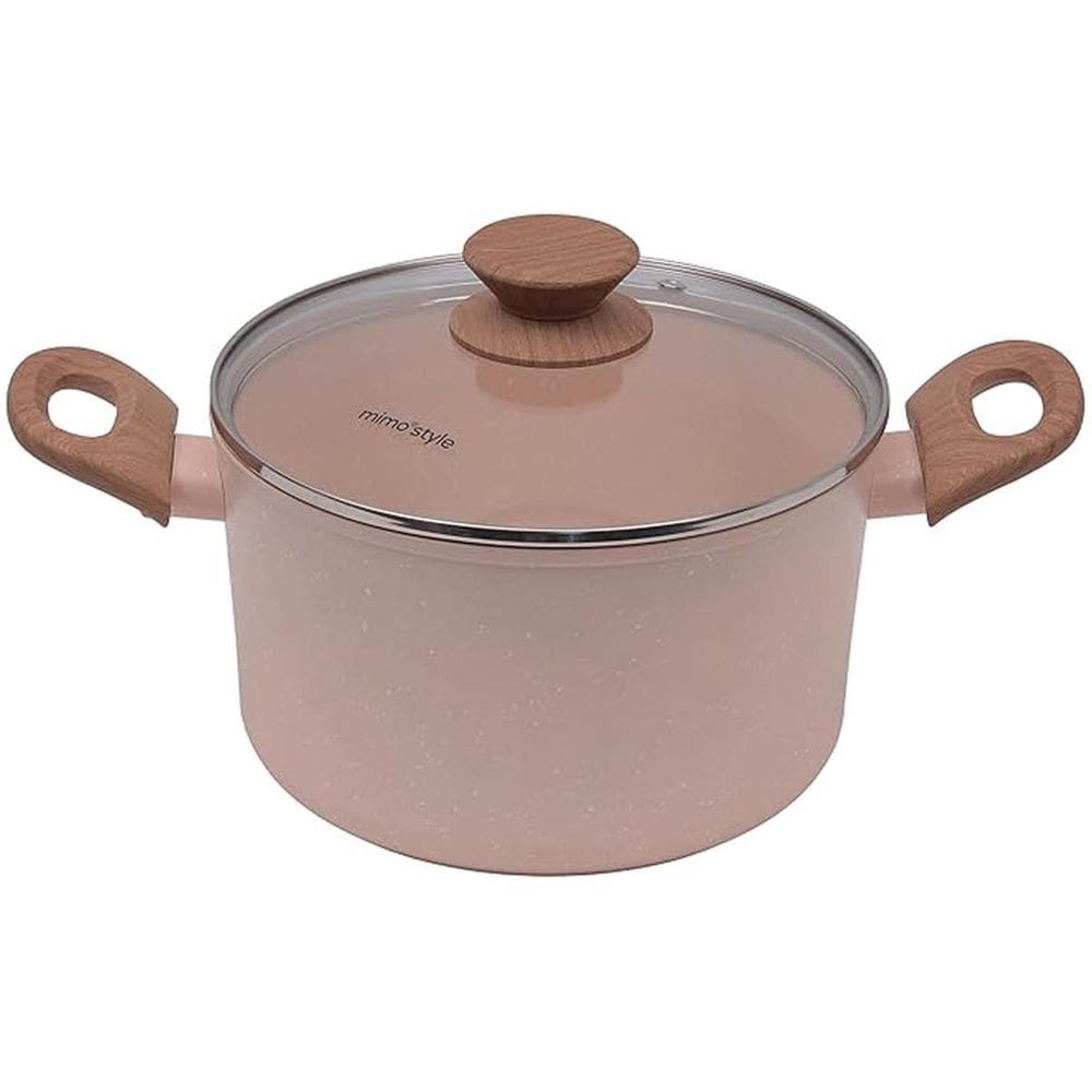 Panela Quartzo Caldeirão Inox Tampa Vidro 24Cm Mimo Style