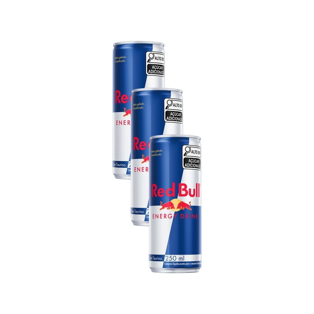 Kit 3 Energético Red Bull Energy Drink 250ml