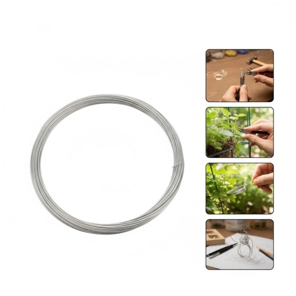 Rolo De Arame Galvanizado Nº22 1kg Zincado Para Cercas, Artesanato E Uso Doméstico