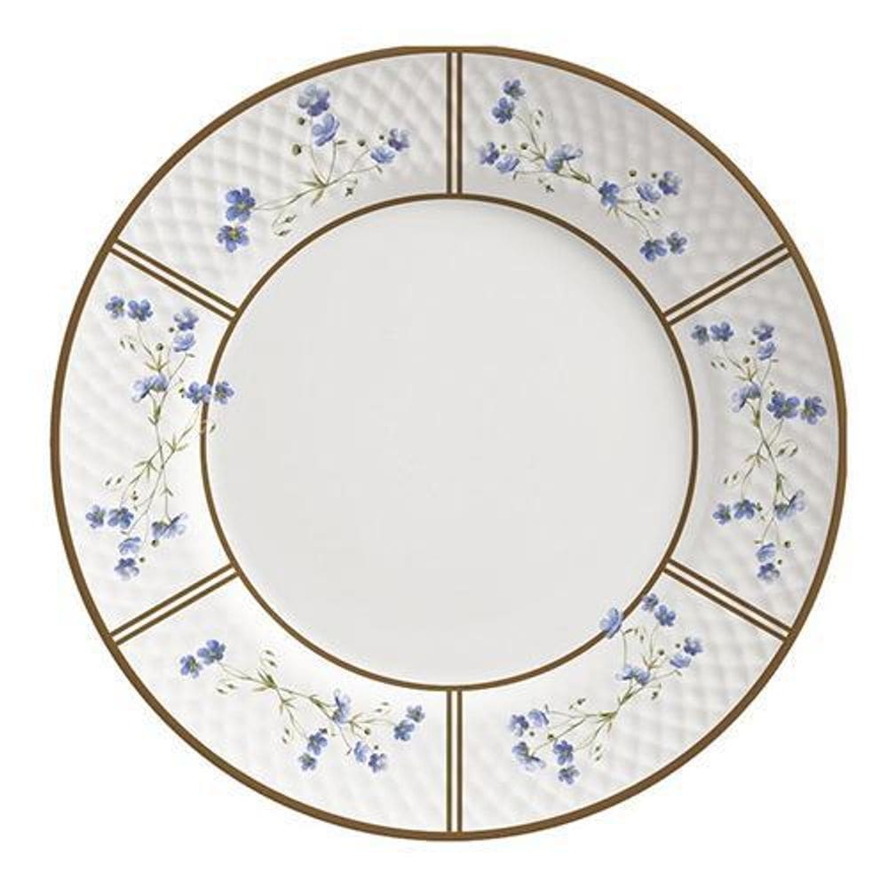 Conjunto Com 6 Pratos Raso Innocence Filete Ouro 29Cm