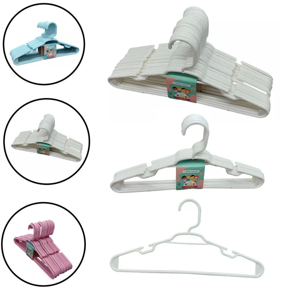 Kit 15 Unidades Cabides Infantis Reforçados Organização