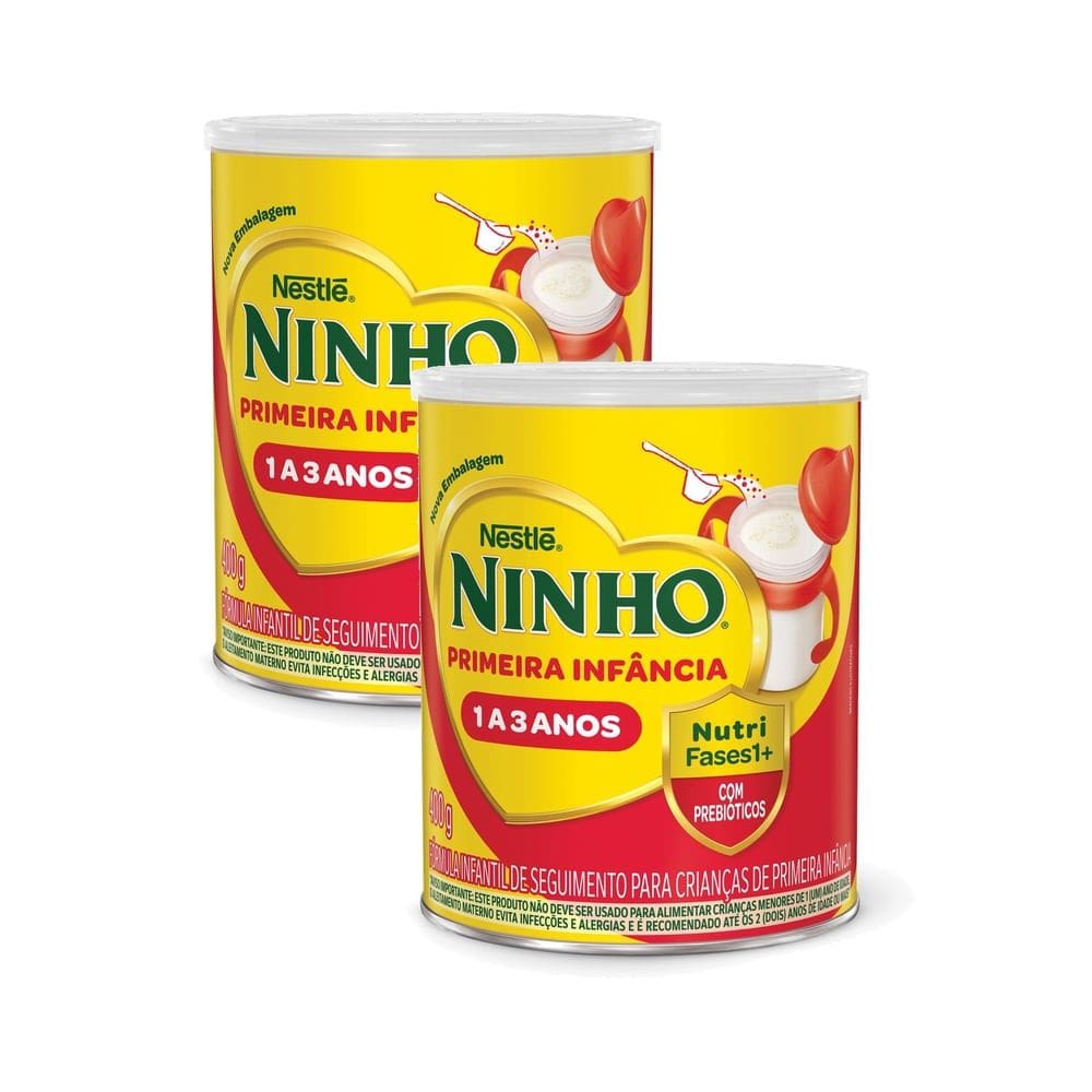 Kit 2 Ninho Fases 1+ Primeira Infância 1 a 3 Anos 400g