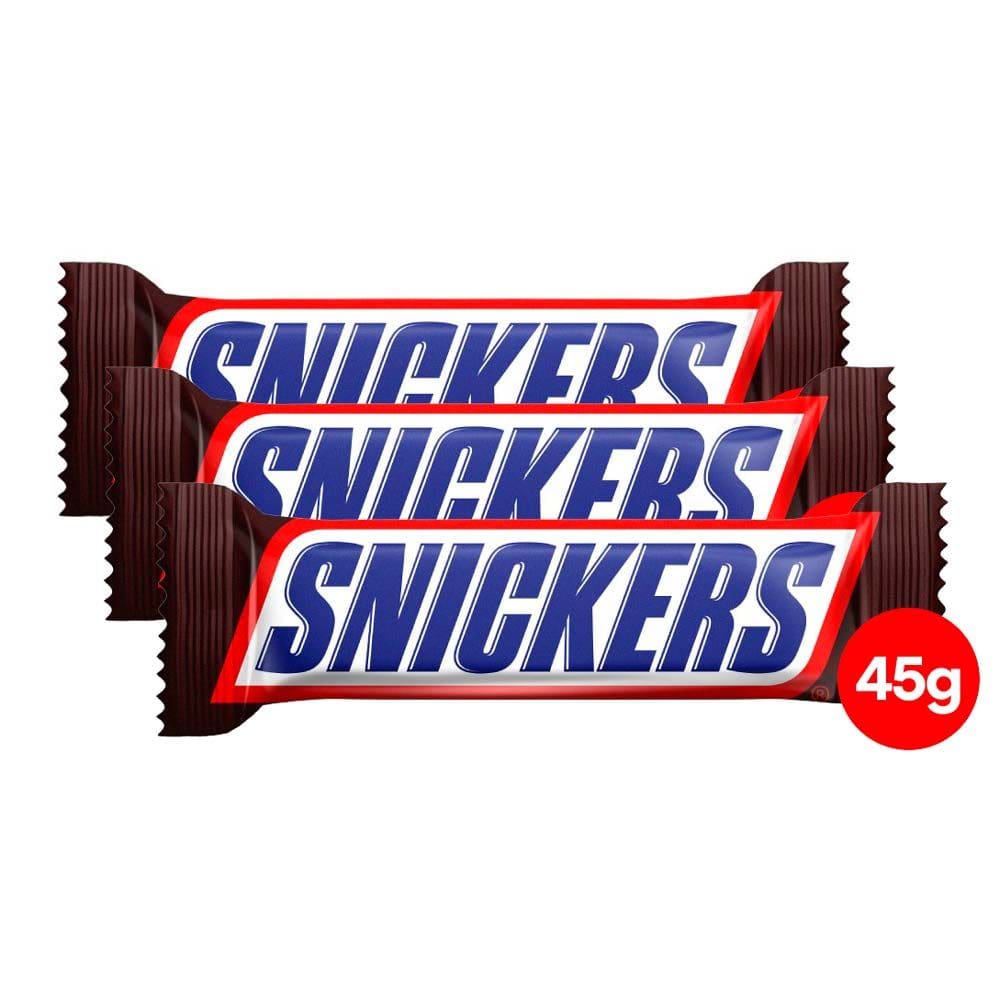 Kit 3 Chocolate Snickers  45g