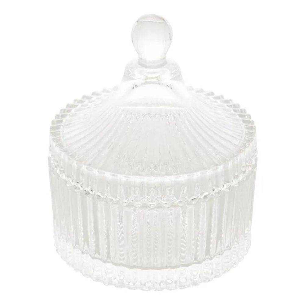 10X Potiche De Cristal Com Tampa Carrossel 10,5X12,5Cm 7007