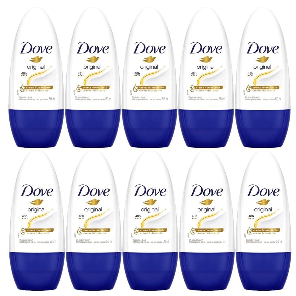 Kit 10 Desodorante Antitranspirante Roll-on Dove 50ml