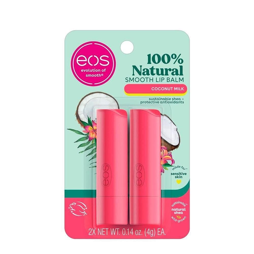 Kit Eos Coconut Milk Lip Balm Stick - Bálsamo Labial 8g
