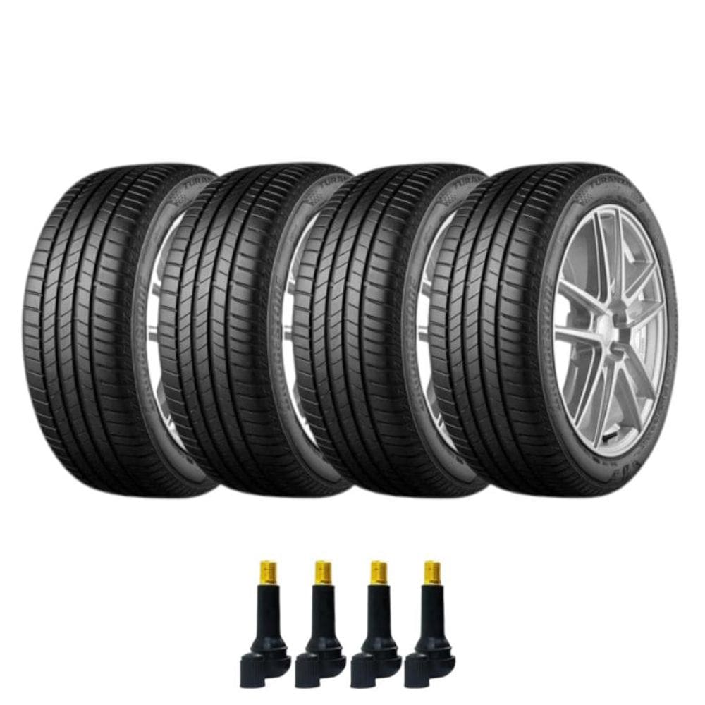 Combo 4 Pneus 205/55R17 Turanza T005 Bridgestone + Bico