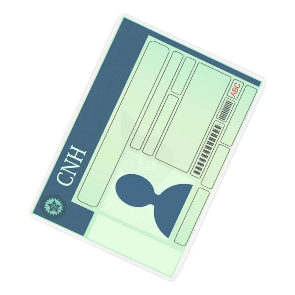 3X 2 Capas Acrílico Transparente Para Carteira De Habilitaçã