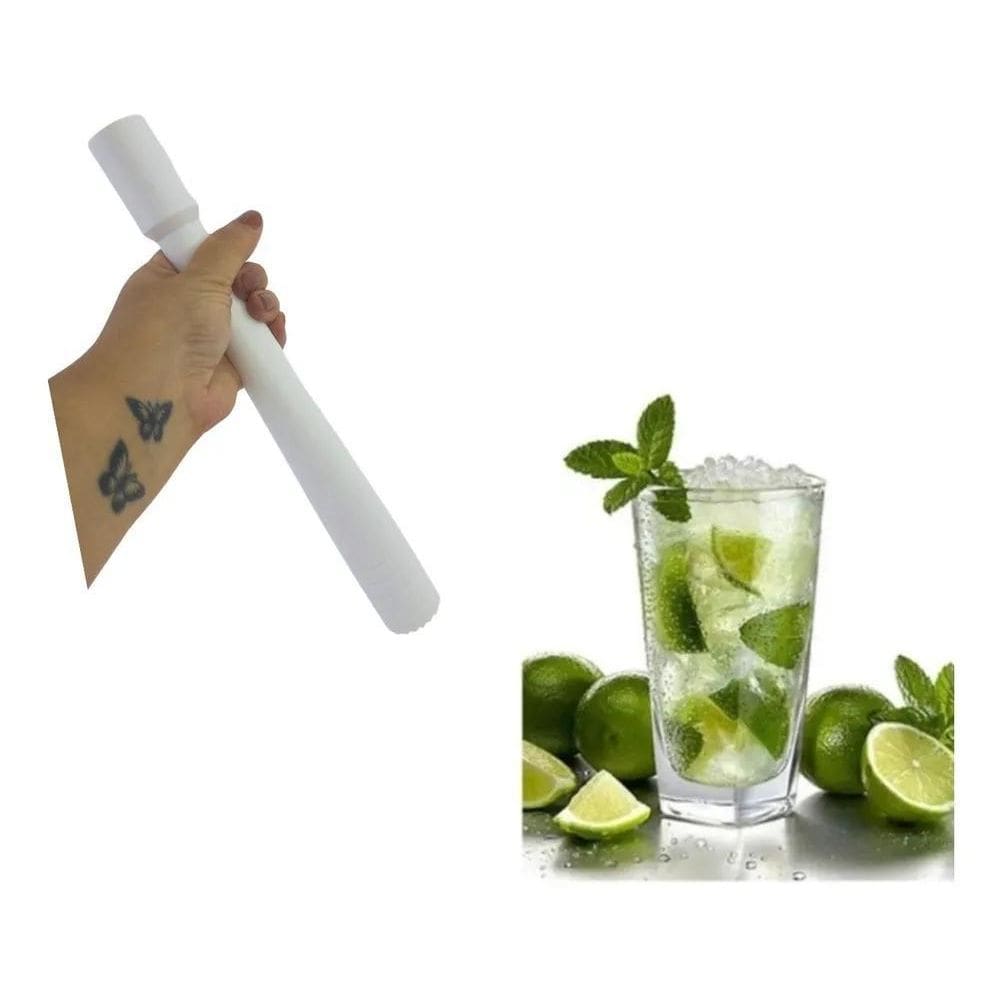 2X Pilão Caipirinha Socador Amassador Macerador Coquetel Bra