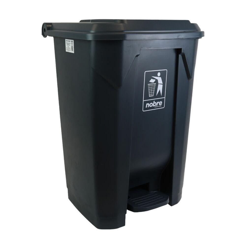 Lixeira Com Pedal 80l Cinza - Solução Prática E Moderna Para Descarte Eficiente