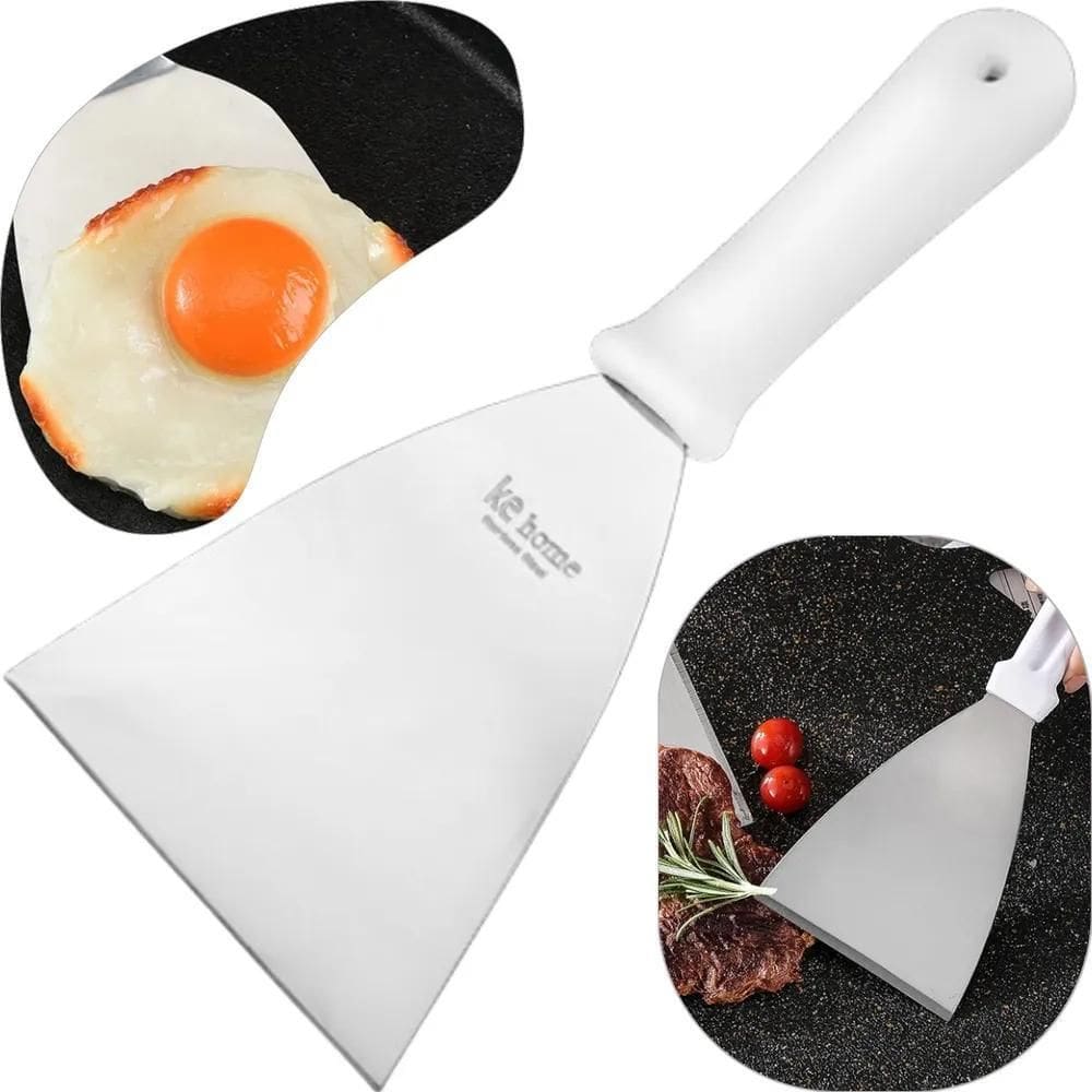 2X Espátula Reta 12 Cm Em Aço Inox Lanche