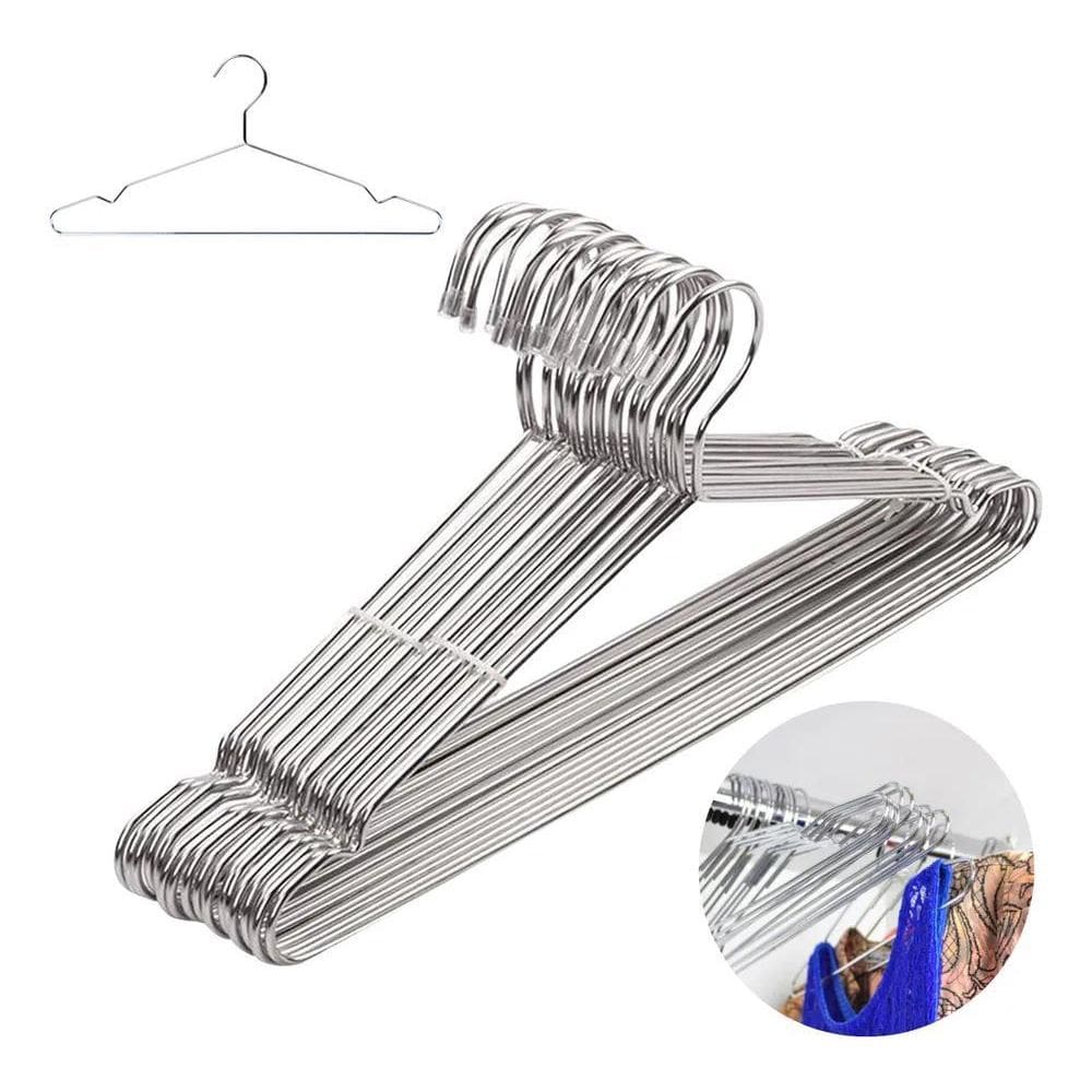 10X Cabide Aço Reforçado Adulto Kit 20 Tintureiro C