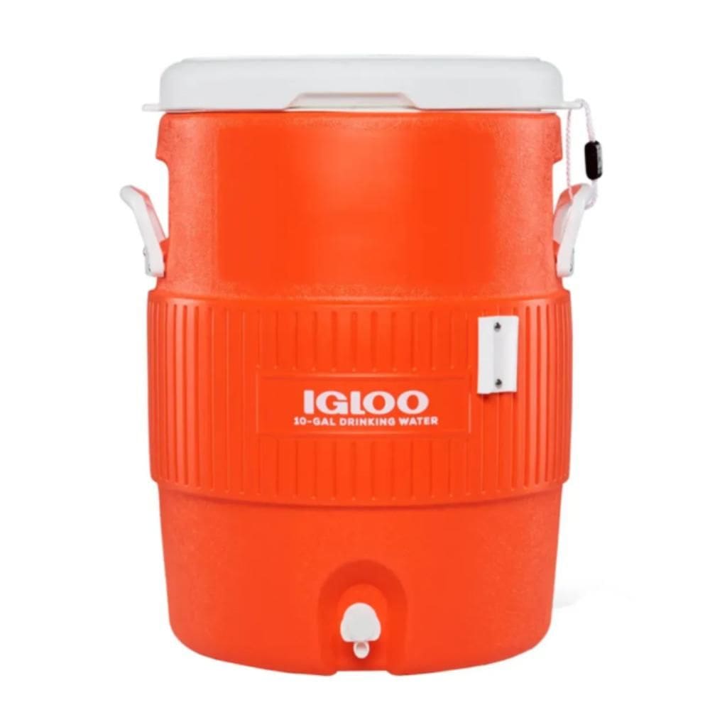 Galão Térmico Igloo Top Seat 37,9L Laranja Assento Integrado