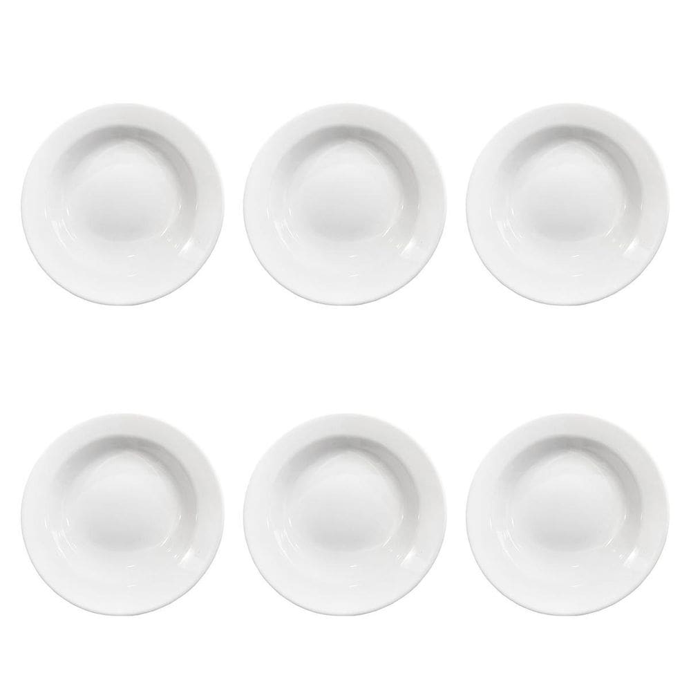 Prato Fundo Plus Branco De Cerâmica 21,5Cm 6 Unidades Biona