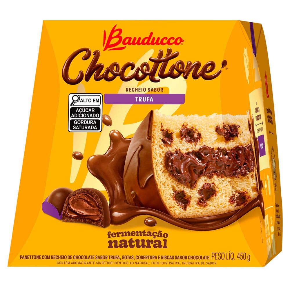Chocottone Bauducco Recheio Sabor Trufa 450g