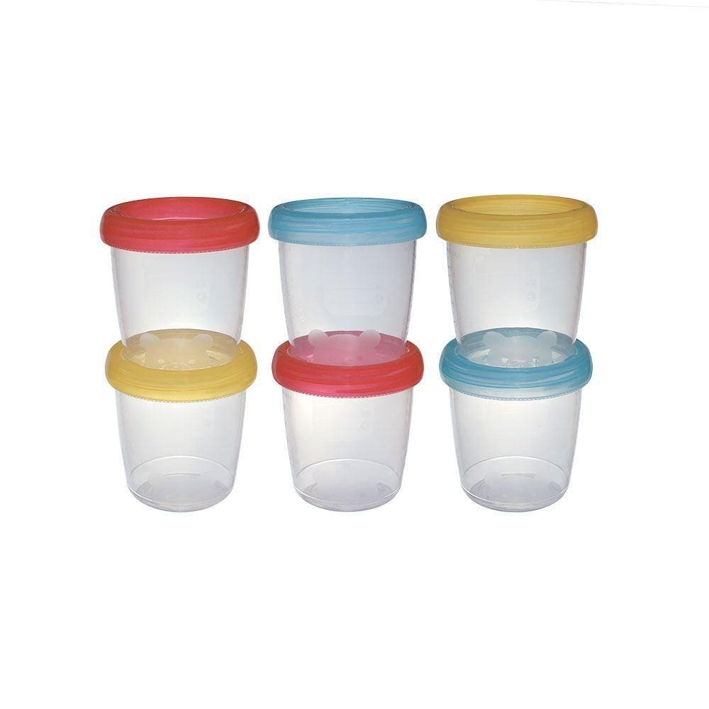 Potes Coloridos Para Leite Materno E Papinhas - Praticidade E Saúde Em 6 Peças!