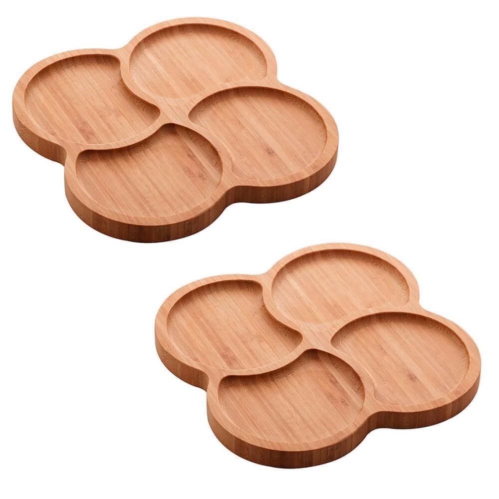 Travessas Petisqueira De Bambu Istambul 2 Peças - Rio Home