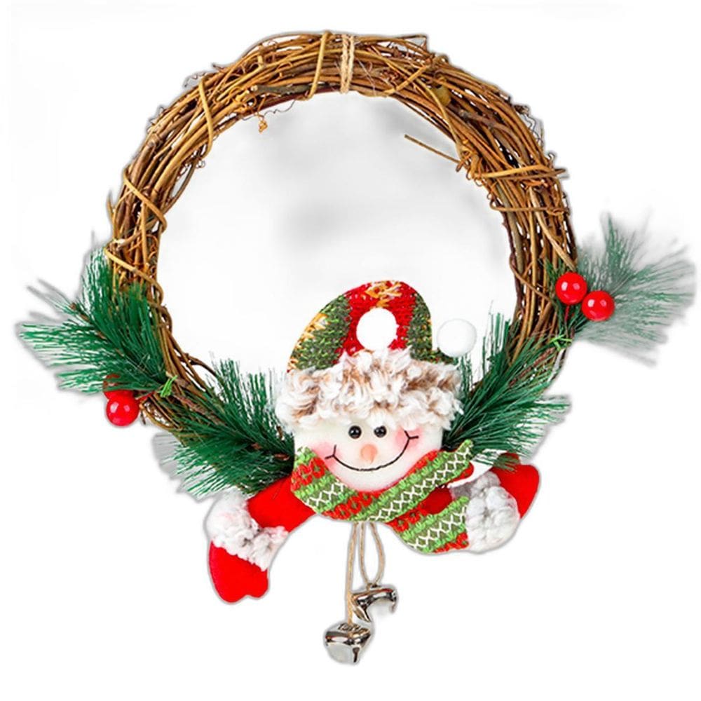 Guirlanda de Natal 23cm Papai Noel - Decoração Natalina
