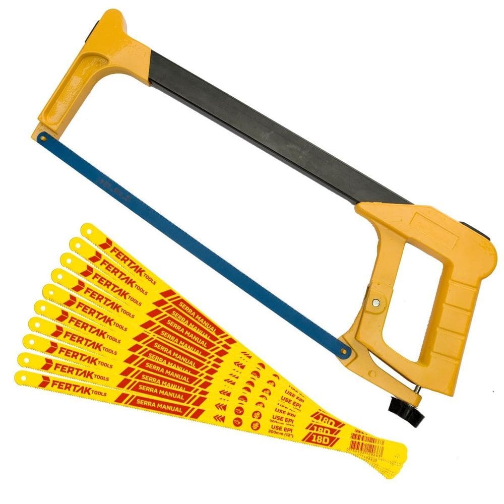 Arco De Serra Ajustável 12 Pol + 10 Lâminas Aço