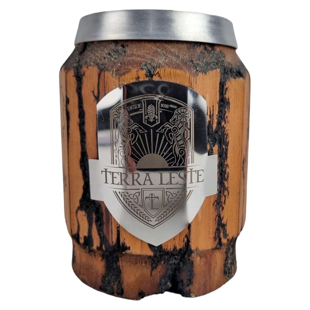 Caneca Térmica Artesanal Tipo Bárril Terra Leste 450Ml