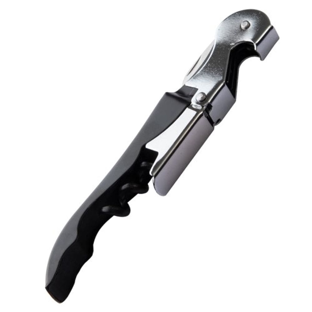 Abridor de Vinho Profissional em Aço Inox Dois Estágios com Serrinha, Prático, Resistente e Elegante